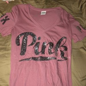 PINK sparkly t shirt